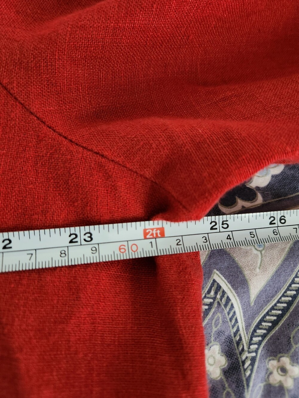 FLAX 100% Linen Brick Red Blazer Jacket L - Picture 6 of 7